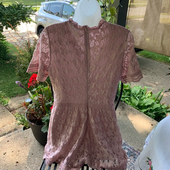 SHE + SKY Pink Star Romper Size L EUC - Picture 3 of 5